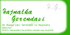 hajnalka gerendasi business card